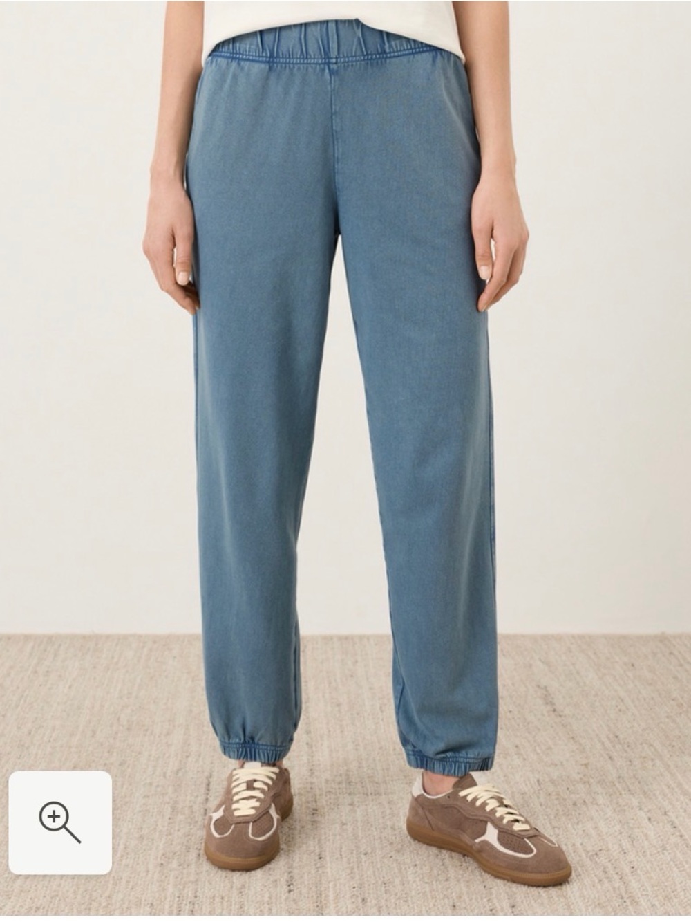 Pact Women's Washed Wedgewood Blue Weekends Relaxed - Size Small